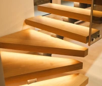 Trepte din parchet cu led